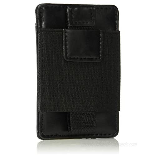 Buxton Men's Hooke's RFID Flex Pull Card Case Tab Wallet Accessory black