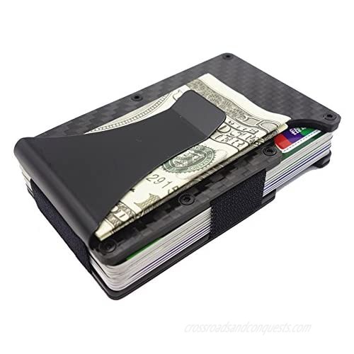 Carbon Fiber Wallet Credit Card Holder Money Cash Clip Slim RFID Blocking Anti Scan
