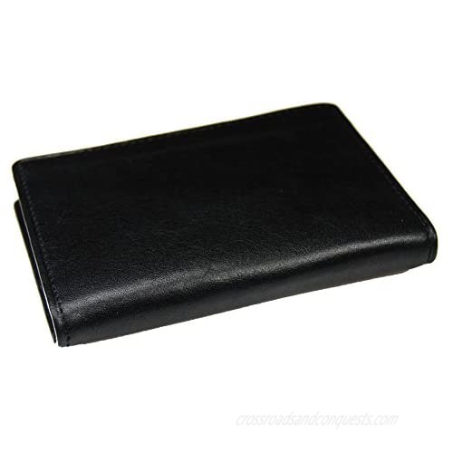 Castello Italian Soft Leather Front Pocket Card Holder w/Inner Zipper