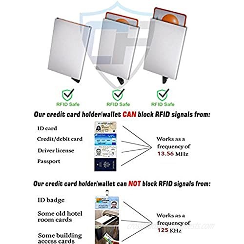 Coiol RFID Blocking Wallet Front Pocket Wallet Minimalist Secure Credit Card Holder (Dark brown)