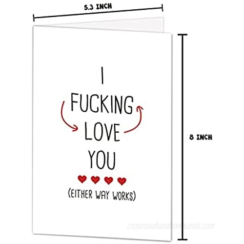 Funny Anniversary Love Card Naughty Birthday Card Mature I Fucking Love You Either Way Works Offensive Card