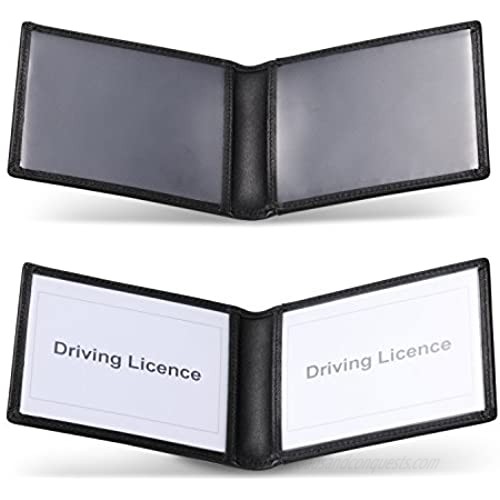HISCOW Bifold Driver License Holder with a Front Card Slot - Italian Calfskin