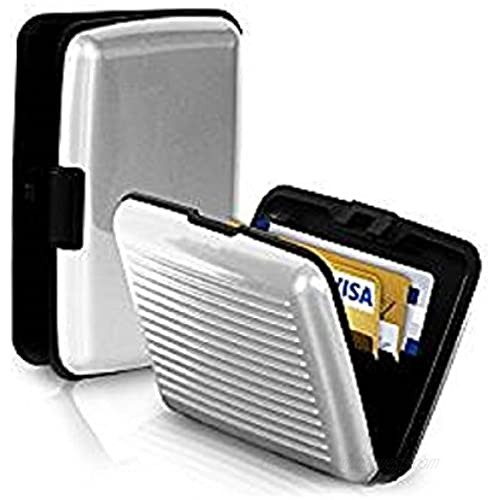 iLett. Aluminum Wallet SMALL Silver Resistant Card Protect RFID Block Card Holder 6 pockets. Ultra Slim Portable For travel