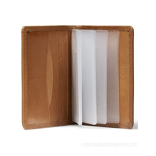 Leather Architect Men's 100% Leather Card Holder with RFID Blocking