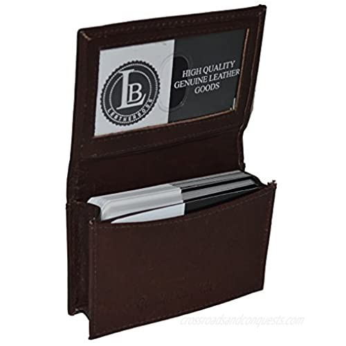 LeatherBoss 0031b Leather Bi-fold Credit Card Holder
