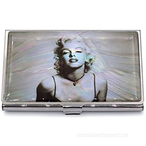 MADDesign Mother of Pearl Marilyn Monroe Business Card Case Id Holder Travel Wallet