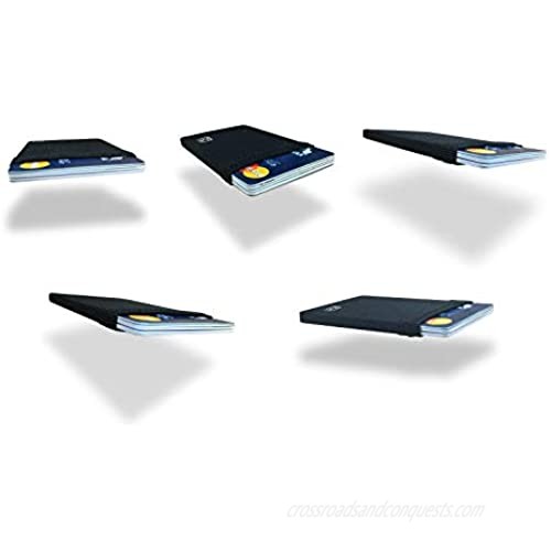 Modern Carry Elastic Minimal Card Holder Minimalist Wallet for Men & Women Credit Card & Business Card Holder Slim Credit Card Wallet Small Front Pocket Wallet - Ultra Thin w/ 1 Card Slot (Black)