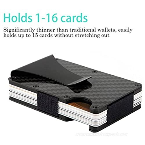 Money Clip Minimalist Wallet Credit Card Holder Slim Wallet Case Aluminum RFID Blocking Front Pocket Business Card Holder Cash Clip