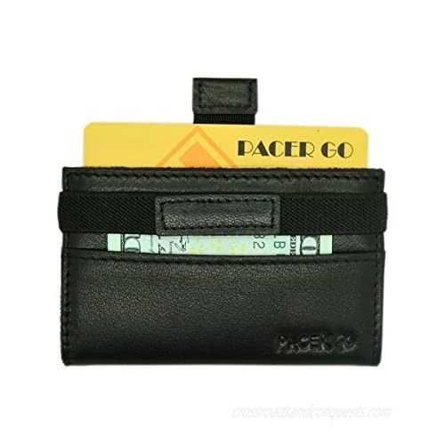 Pacer Go Minimalist Front Pocket Wallet Credit Card Holder Genuine Leather RFID Blocking