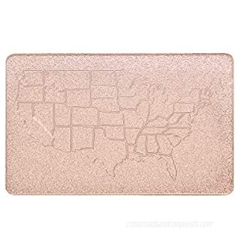 Personalized Engraved Frosted Wallet Insert Card for Dad from Son - for Birthday Fathers Day Thanksgiving Christmas - Love You - Unique Custom Metal Card with U.S. Map on Back