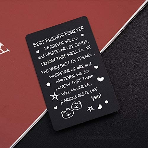 TANWIH BBF Wallet Card Friend Gifts Cards for Men Friend Birthday Graduation Day Friendship Gift for Men BFF I Know That We'll be Very Best for Friends Presents