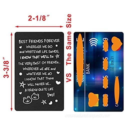 TANWIH BBF Wallet Card Friend Gifts Cards for Men Friend Birthday Graduation Day Friendship Gift for Men BFF I Know That We'll be Very Best for Friends Presents