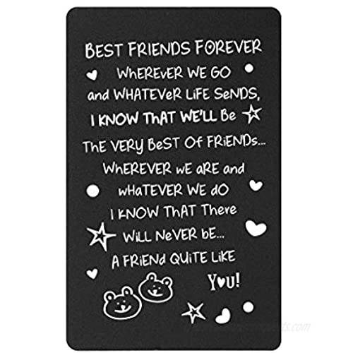 TANWIH BBF Wallet Card  Friend Gifts Cards for Men  Friend Birthday Graduation Day  Friendship Gift for Men BFF  I Know That We'll be Very Best for Friends Presents