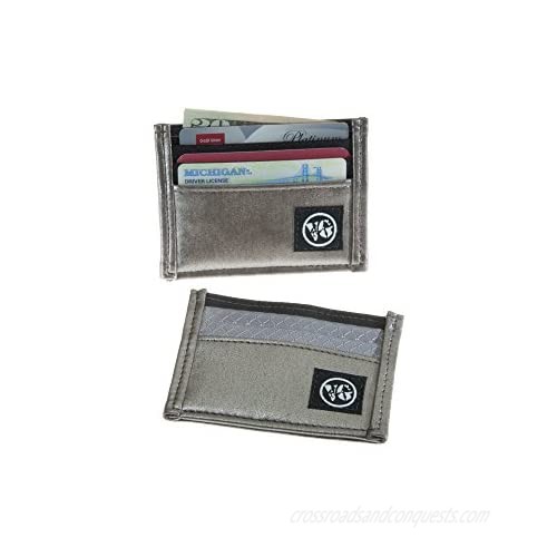 VIATOR GEAR RFID ARMOR Half Wallet - Made in the USA - Milano Silver