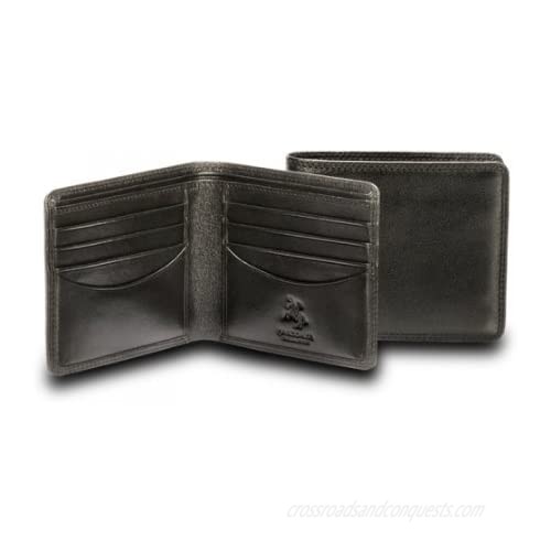 Visconti HT8 Soft Thin Leather Business/Credit Card Holder Wallet (Black)