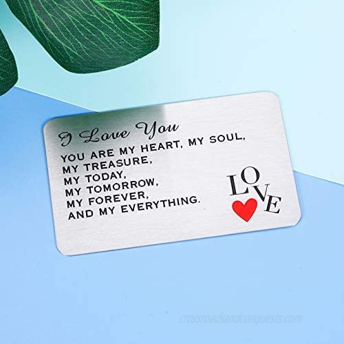 Wallet Insert Card Love Note For Men Husband Boyfriend Valentine Wedding Anniversary Birthday To My Man Gift For Him From Wife Girlfriend Sweet Gift To Fiance Groom Marriage Gifts For Couple Special