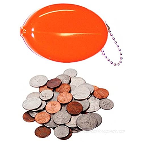 3 RUBBER SQUEEZE COIN HOLDER (orange)