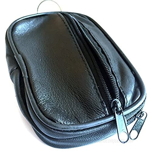 4PCS Men's Women's Genuine Leather Sheepskin Coin Purse Change Holder Key Holder Bag