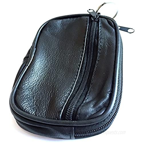 4PCS Men's Women's Genuine Leather Sheepskin Coin Purse Change Holder Key Holder Bag