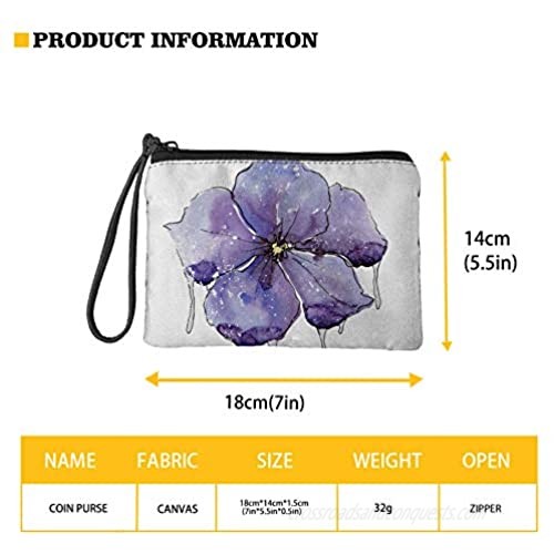 Coloranimal Grey Wolf Pattern Canvas Coin Purse Small Pouches Cute Tote Clutch Change Wallet Organizer Makeup Bags Card Holder