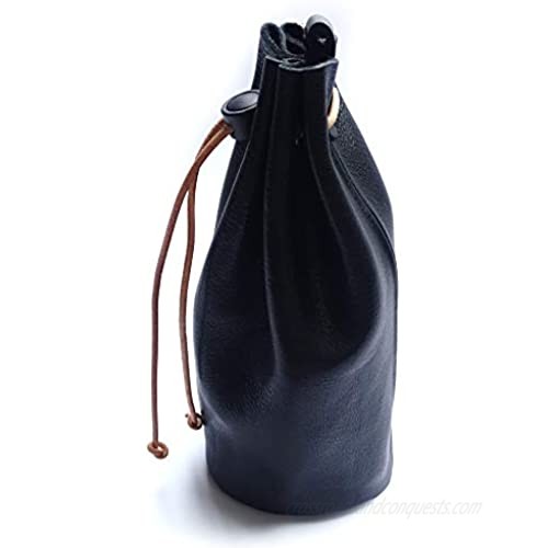 Genuine Leather Drawstring Pouch