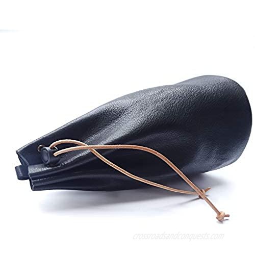 Genuine Leather Drawstring Pouch