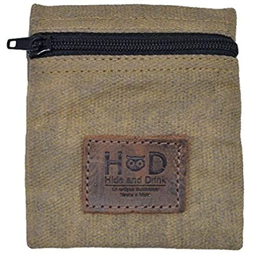 Hide & Drink  Water Resistant Waxed Canvas Condom Pouch  Change Valuables Tech Pocket Purse  Classic Partner Gift  Travel & Honeymoon Essentials  Handmade Includes 101 Year Warranty :: Fatigue