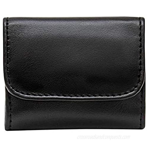 Maruse Slim Handmade Italian Leather Coin Purse with Magnetic Closure