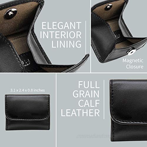 Maruse Slim Handmade Italian Leather Coin Purse with Magnetic Closure