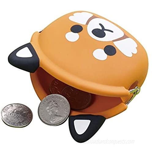 p+g design Mimi POCHI Friends Silicone Coin Purse Lesser Red Panda - Cute Change Pouch for Money Makeup and Hair Accessories - Authentic Japanese Design - Durable Quality