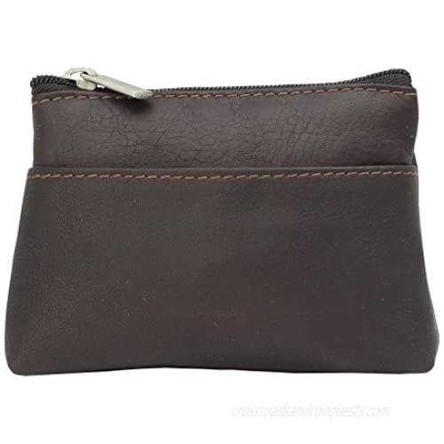 Piel Leather Key Coin Purse  Chocolate  One Size