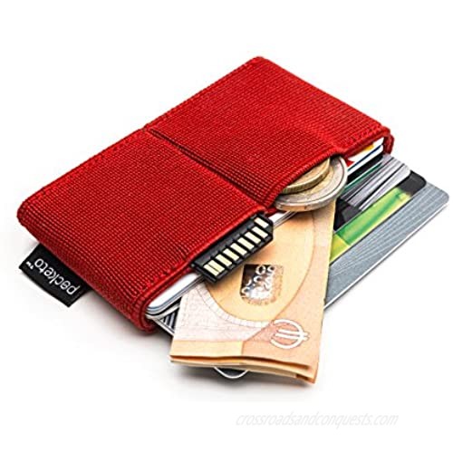 POCKETO SIMPLE Minimalist Wallet Slim Card Holder Money Clip Great Gift for Man