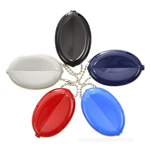Quikoin Original Oval Sof-Touch Squeeze Coin Purse Made in USA