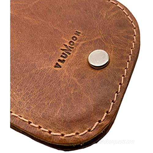 Vlumoon Leather Belt Coin Purse | Handmade Coin Pouch for Belt and Cash Holder
