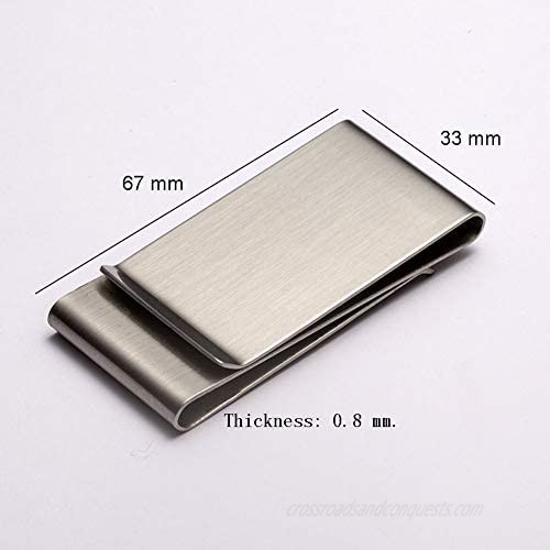 1 Piece Stainless Steel Double-Sided Men's Money Clip Fashion Slim Wallet Credit Card Holder for Men
