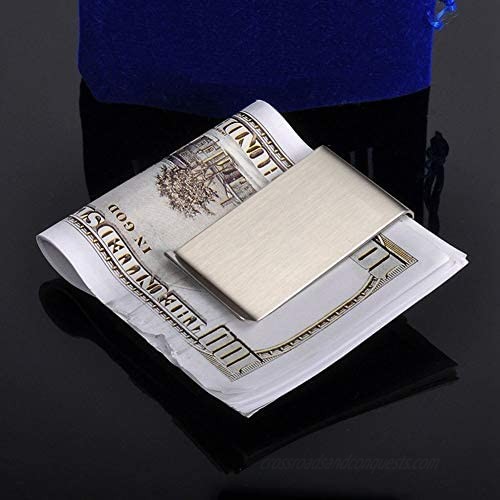 1 Piece Stainless Steel Double-Sided Men's Money Clip Fashion Slim Wallet Credit Card Holder for Men