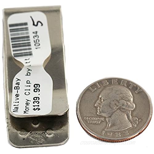 $140Tag Navajo Certified Authentic Handmade Native American Nickel Money Clip 10534-5 Made by Loma Siiva
