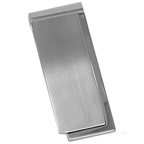 Brushed Silver Modern Stainless Steel Boxed Money Clip