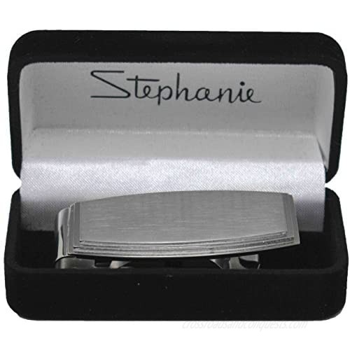 Brushed Silver Oval Stainless Steel Boxed Money Clip