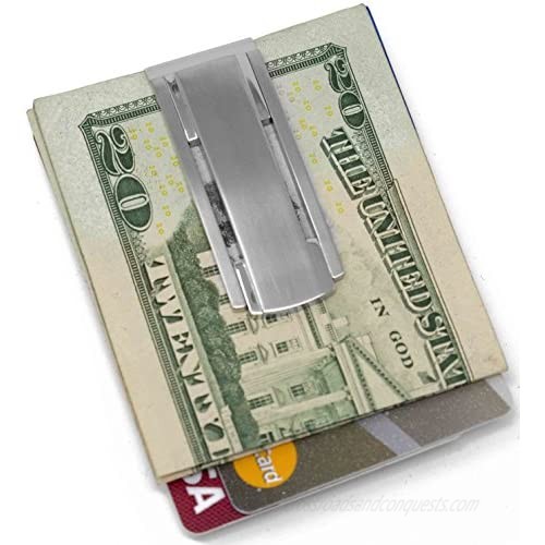 Brushed Silver Symmetry Stainless Steel Boxed Money Clip