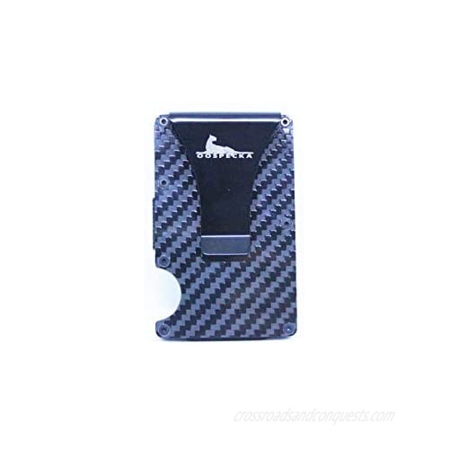 Carbon Fiber Front Pocket Minimalist RFID Blocking Credit Card holder and Money Clip by Oospecka