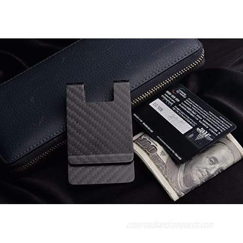 Carbon Fiber Money Clip Wallet-CL CARBONLIFE Business Card Holder RFID Protector Credit Card Holder Wallet Clips For Men