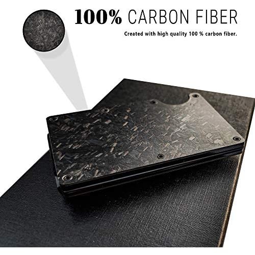 Carbon Fiber RFID wallets for men- Minimalist wallets for men - Carbon fiber card holder - Metal Money clip- Compact Carbon fiber wallet for men- Compact wallet- RFID wallet