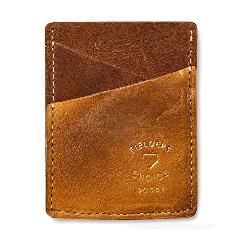 Fielders Choice Goods Credit Card Holder Money Clip Baseball Glove Leather Magnetic Money Clip Wallet for Men and Women