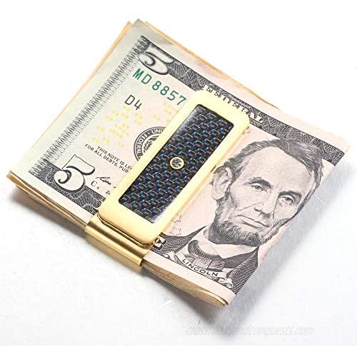 FORCEHOLD Stainless Steel Money cash Clip Slim Wallet Credit Card Holder Minimalist Wallet