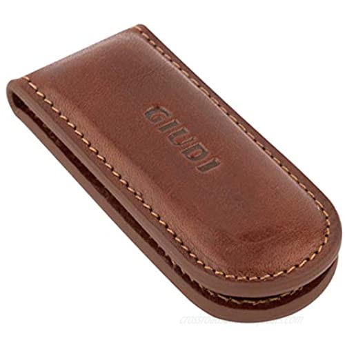 Giudi Luxury Magnetic Money Clip for Men – Made in Italy – Genuine Cow Leather – Slim and Minimalist Italian Design – Strong Magnet Mens Money Clamp Cash Holder