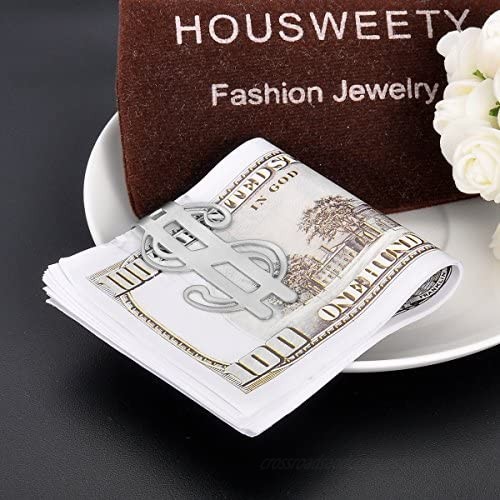 HOUSWEETY Stainless Steel Dollar Sign Money Clip