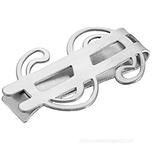 HOUSWEETY Stainless Steel Dollar Sign Money Clip
