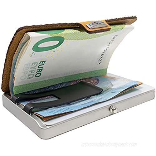I-CLIP Heritage Steel Blasted Milanaise Desert wallet money bag purse credit card case credit card holder