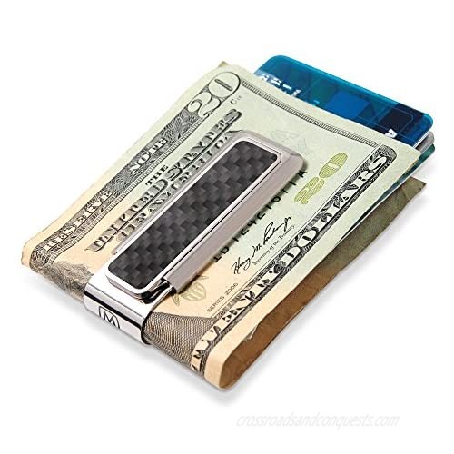 M-CLIP Stainless Blackout Money Clip Cash and Credit Card Holder Minimalist Wallet Alternative